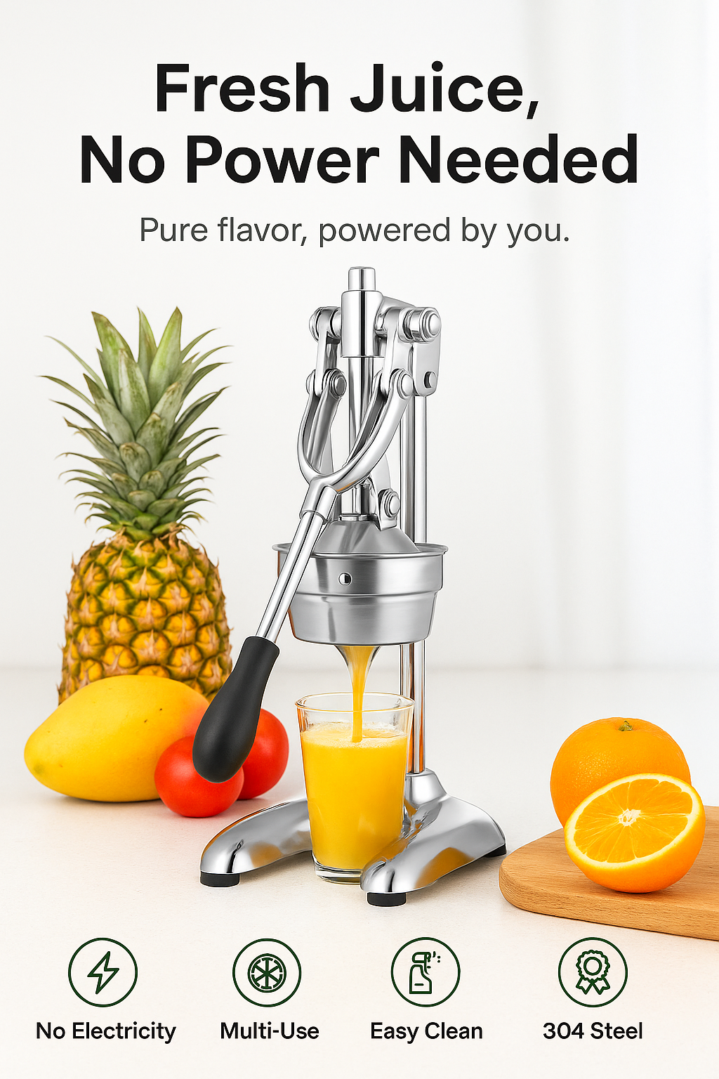 DualPress™ – Manual Fruit & Herb Juicer